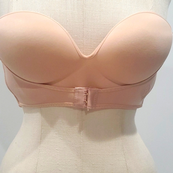 NEW Strapless Front Buckle Bra Wireless Push Up Size 36 80 - Picture 3 of 9